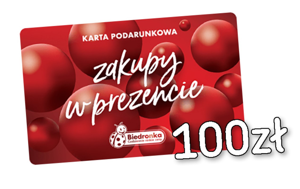 Karta podarunkowa BIEDRONKA 100 zł