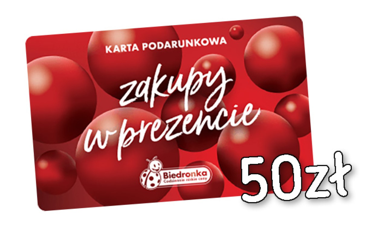 Karta podarunkowa BIEDRONKA 50 zł